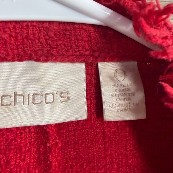 Chico's Vibrant Red Textured Blazer - Picture 6 of 8